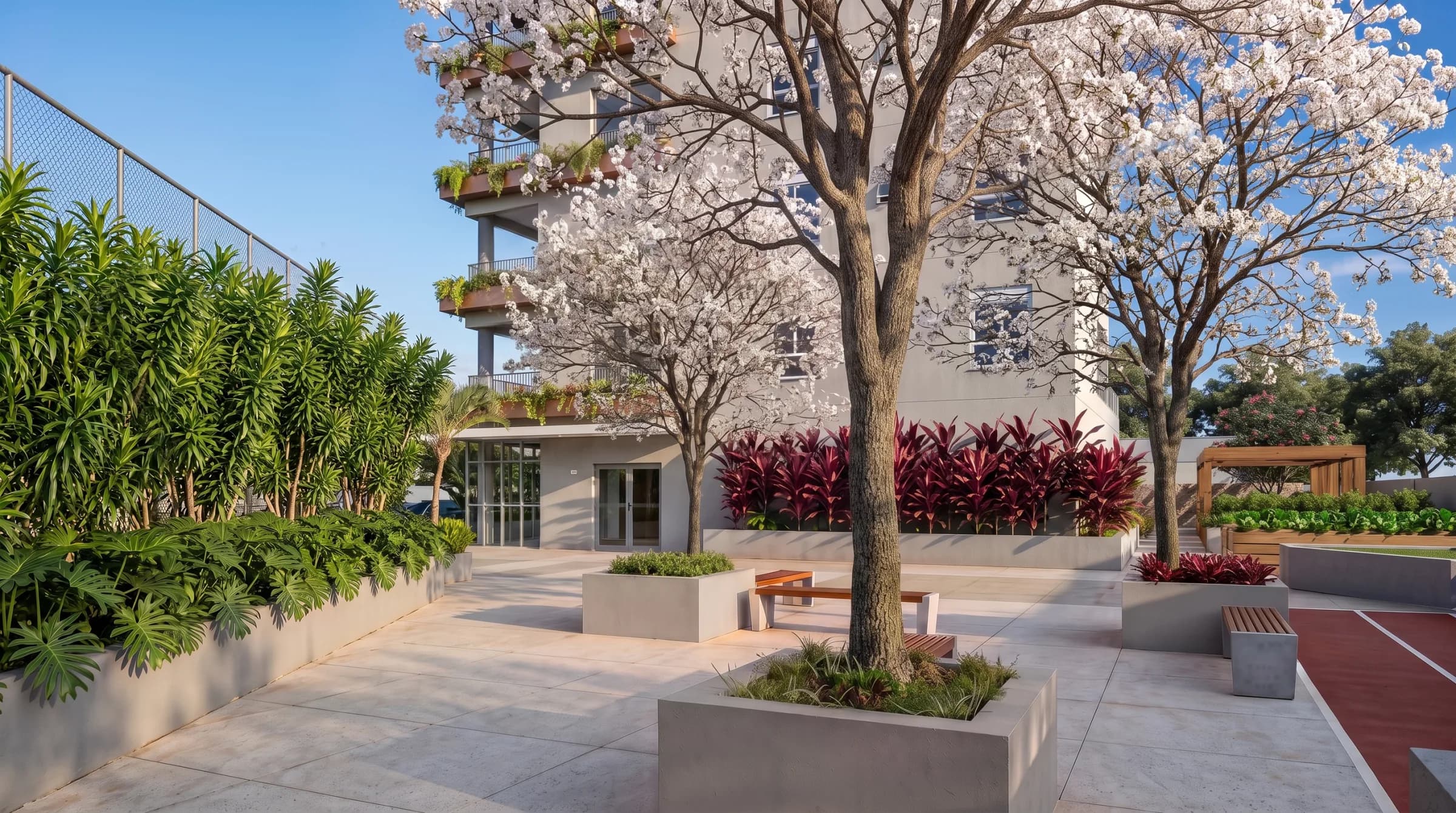 Jardim e horta comunitária