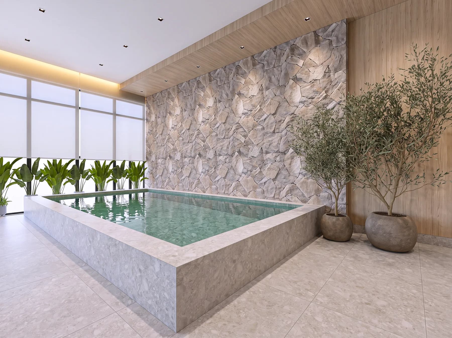 Piscina coberta aquecida